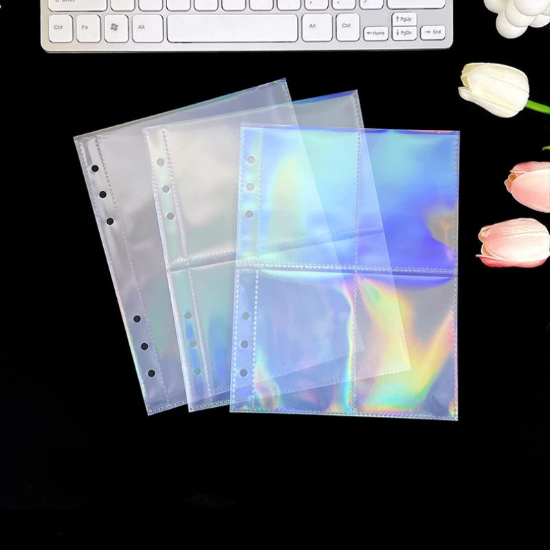 Micas Holográficas A5 dobles 80 photocard